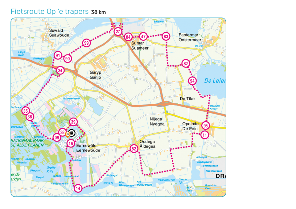 Fietsroute Op e trapers alde feanen